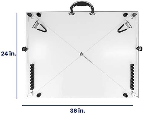 Pacific Arc Table Top Drawing Board with Parallel Bar, White, 24 inches by 36...
