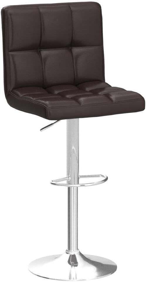 Yaheetech Bar Stools Set of 2 Adjustable Counter Height Barstools Brown