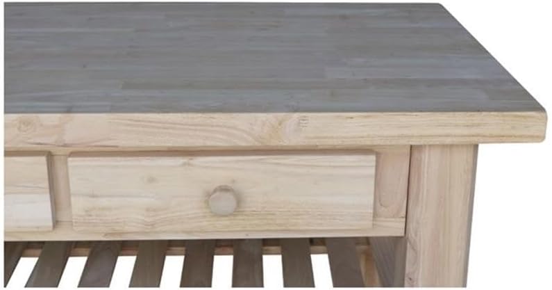 International Concepts Modern Wood Kitchen Island in Natural