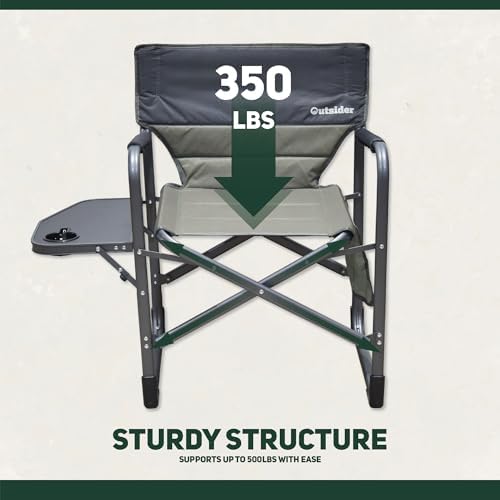 OUTSIDER Portable Directors Camping Chair, Lightweight Folding Aluminum Outdo...