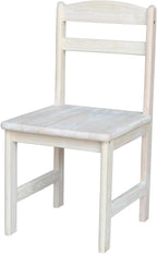 International Concepts Unfinished Kids Chair Set