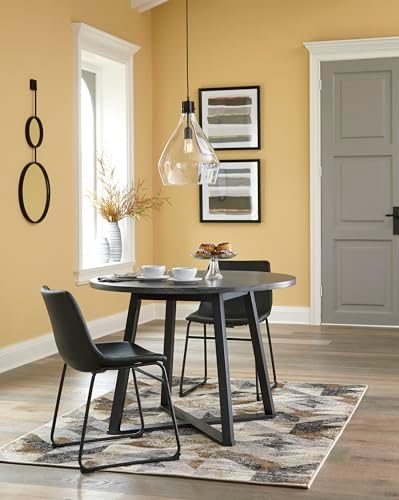 Signature Design by Ashley Centiar Dining Chairs Set of 2, Black