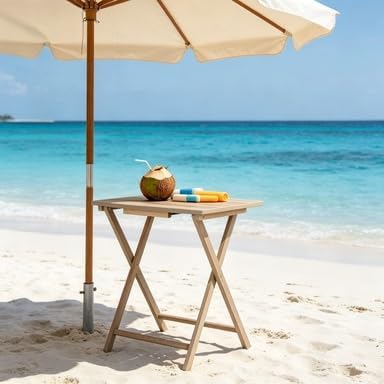 Modern Indoor XL Oversized Folding Tray Table – Rustic Gray Portable Laptop S...