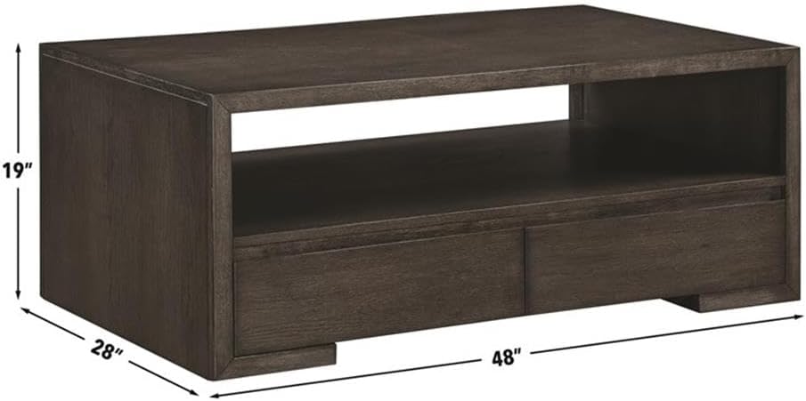 Pemberly Row 3-Piece Coffee & End Table Set, Walnut Finish, Oak Veneers a...