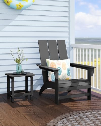 Weatherproof Outdoor Side Table, HDPE Small Outdoor Table for Adirondack, 16....