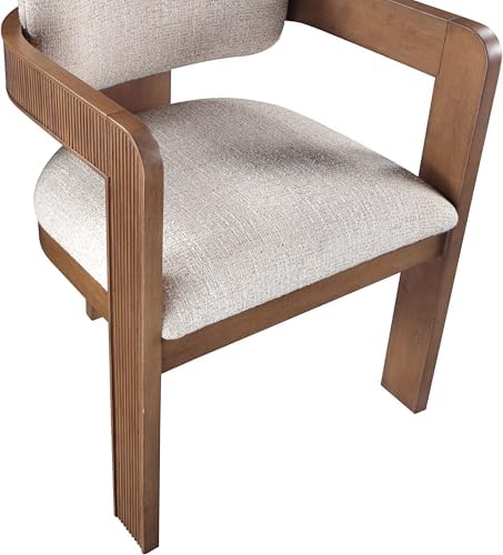 Meridian Furniture Sacha Linen Blend Dining Chair, Beige, Set of 2 | Dining C...