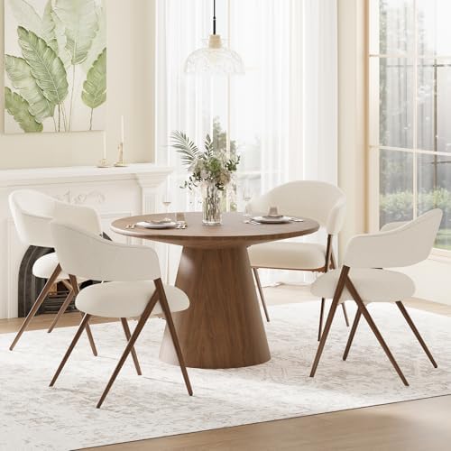 COLAMY Dining Chairs Set of 4, Mid Century Modern Dining Room Kitchen Dinner ...