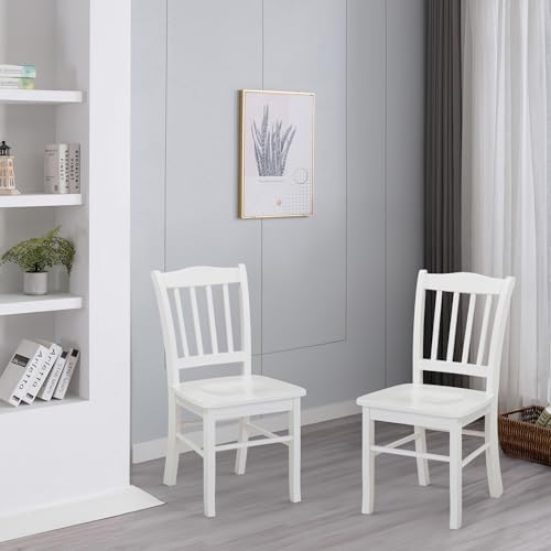 Boraam Shaker Dining Room Side Chairs, Set of 2 – Cream Finish