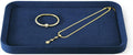 Jewelry Display, Microfiber Valet Tray,Luxury Jewelry Drawer Organizer,Premium Flat Tray,Blue Jewelry Tray
