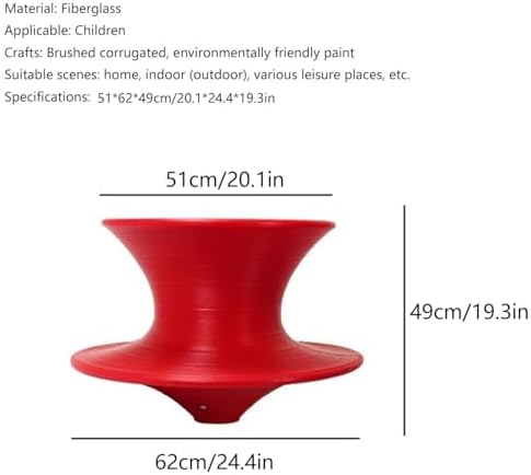 Modern Red Fiberglass Swivel Chair, 360° Rotating, Indoor/Outdoor Use, Stylis...