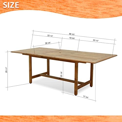 Amazonia Newcastle 9-Piece Outdoor Rectangular Dining Table Set | Certified T...