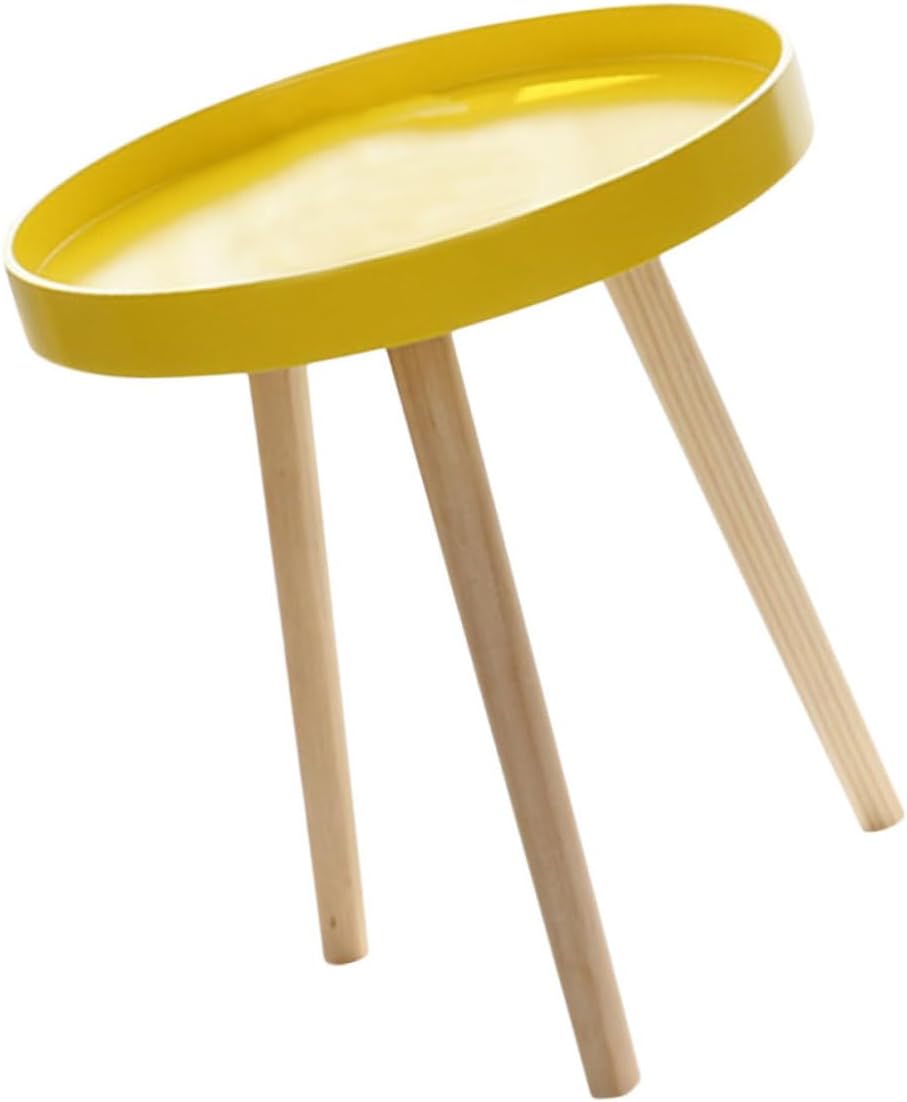 Alasum Mini Round Side Table Nordic Style Small Yellow Sofa Side Table Househ...