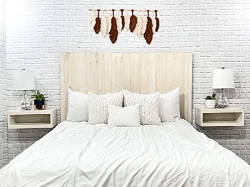 Barn Walls Antique White Headboard, Farmhouse Design, Solid Wood Headboard, F...