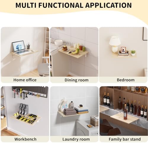 GOYLSER Laundry Room Wall Mounted Folding Table, Kitchen Restaurant Home Bar ...