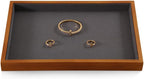 Jewelry Trays, Wood Nightstand Tray,Luxury Jewelry Organizer Drawer,Grey Flat Jewelry Display For Vendors,Ring,Bangle,Watch,Necklace