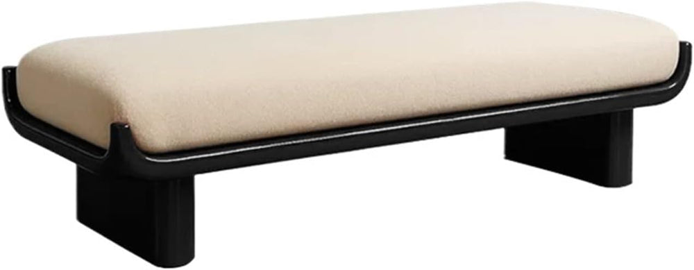 Modern Wooden and Fabric Long Shoe-Changing Bench for Living Room and Bed end...