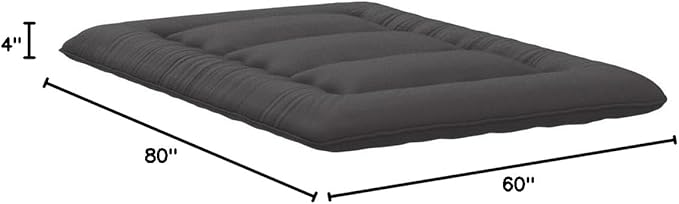 Japanese Floor Mattress, Futon Mattress with Portable Storage Bag and Washabl...
