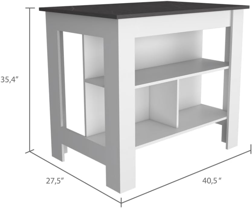 2-Piece Kitchen Set with Island and Pantry Cabinet | Spacious kitchen island ...