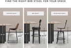 Signature Design by Ashley Caitbrook Rustic 24.63" Counter Height Upholstered Barstool, Set of 2, Gray