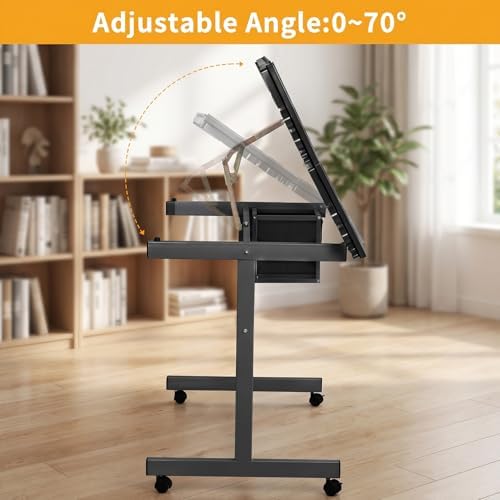 XEW Adjustable Drafting Table Desk Without Stool – Multi-Functional Art Desk ...