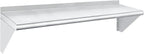 HARDURA Stainless Steel Shelf 12" x 48", 250lb Commercial Shelves Wall Mount Metal Shelving with Backsplash and Brackets for Kitchen, Restaurant, Laundry Room and Home