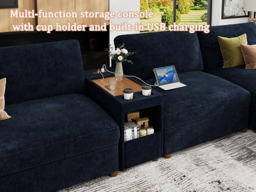 EASE MOOSE Oversized Sectional Sofa, L Shape Modular Deep Seat Couch | Extra ...