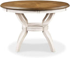 New Classic Furniture Cori 5-Piece Round Dining Set with 1 Table and 4 Chairs, Beige and Brown