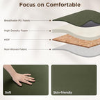 FiveWillowise 64” Storage Benches, End of Bed Bench with Storage,Dark Green | Large Upholstered Storage Ottoman with Tufted, Faux Leather Window Bench with Nailhead Trim for Bedroom, Entryway, Closet