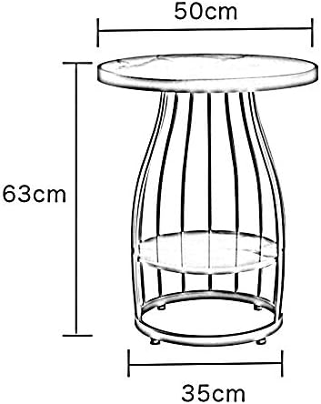 Telephone Table, Side Table Living Room 2-Tier Marble Small Round Table Sofa ...