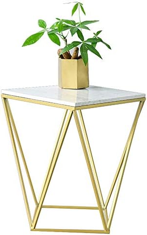 Telephone Table, Square Marble Side Table Nordic Modern Living Room Bedroom C...