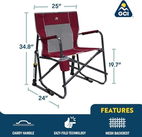 GCI Outdoor Freestyle Rocker Camping Chair | Portable Folding Rocking Chair w...