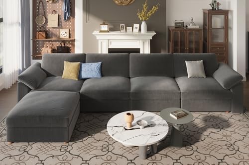 EASE MOOSE Oversized Sectional Modular Sofa,Extra Large L Shaped Couch Wide D...