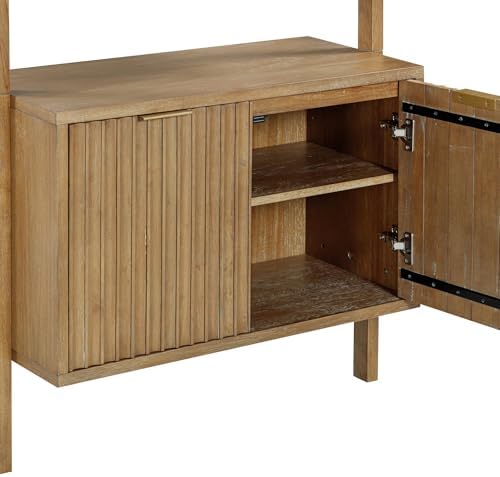 Nathan James Jasper 3-Shelf Solid Wood Boho Bookshelf, Wall Mounted Bookshelf...
