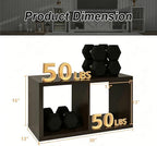 CTESNE【2026 Wooden Thick Frame】 2 Cube Storage Organizer Shelf with Anti-Tipping Kits + Reversible Open Back Bookcase, Horizontal and Vertical Dual-use (Chocolate Color 13in)