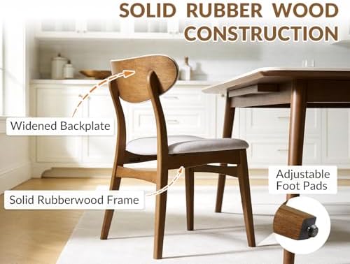 Wooden Dining Chairs Set of 4, Farmhouse Kitchen Chairs