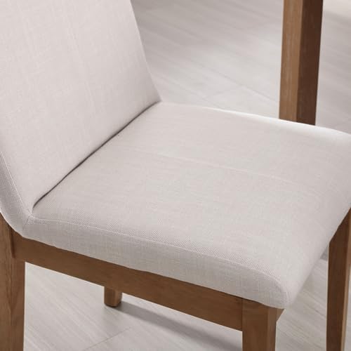 Farmhouse Kitchen Dining Room Chairs Set of 4 with Rectangle Backrest Mid Cen...