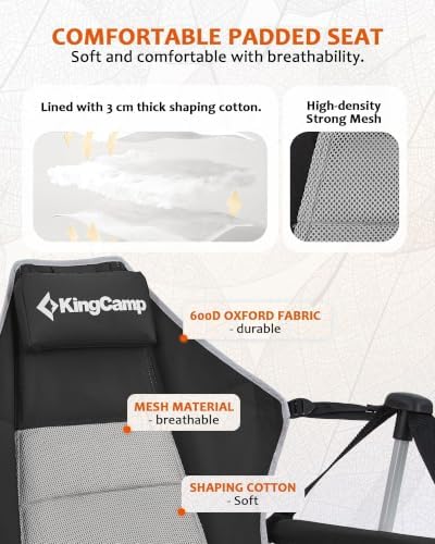 KingCamp Hammock Camping Chair, 400lbs Heavy Duty Swing Chairs for Adults | P...