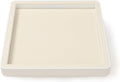 Oirlv Microfiber Jewelry Tray Showcase Display Necklace Bracelet Ring Showcase Display Empty Plate(Beige)
