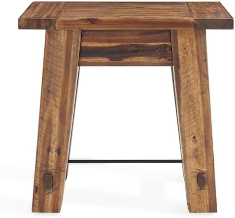 Alaterre Durango Rustic Industrial Solid Wood End Table or Nighstand, 27”
