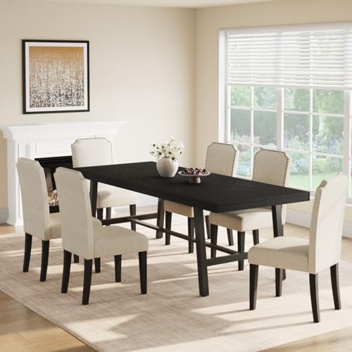 GarveeHome Industrial Dining Table for 8-10 People, 86.61" Long Large Ki...