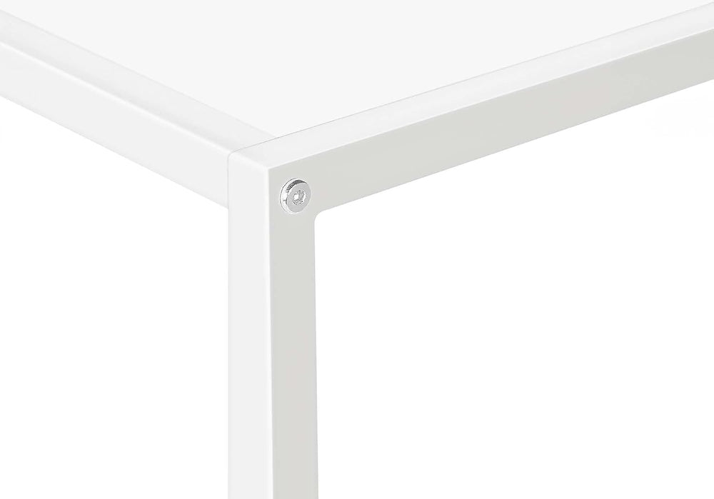 32” Tall Narrow Table, L-Shaped Thin Table for Corner, Narrow Console Table f...