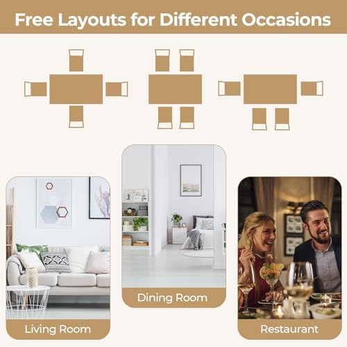 GIANTEX 5-Piece Dining Table Set for 4, 45" Rectangular Kitchen Table an...