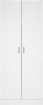 Furinno Robin Wardrobe Cabinet with Hanging Rod, Plain White | Closet Organizers and Storage, for Wardrobe, Bedroom, Living Room, Entryway,