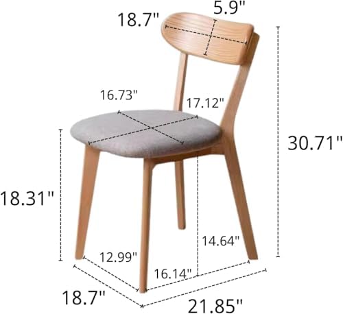 100% Solid Wood Dining Room Chairs - Practical Kitchen Chairs - Wood Chair fo...