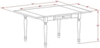 East West Furniture MZAN5-BCH-W 5 Piece Kitchen Table & Chairs Set Includes a Rectangle Dining Room Table with Dropleaf and 4 Dining Chairs, 36x54 Inch, Black & Cherry