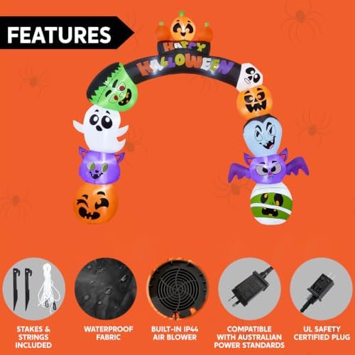 Joiedomi 8 FT Cute Halloween Inflatables Pumpkin Archway Outdoor Decoration, ...