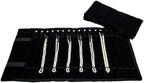 Portable Jewelry Roll Untangled Secure Necklace Travel Storage Bag Displays Holder 16 Chain (Black)