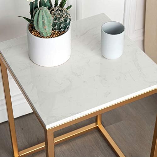 Telephone Table, Marble Side Table Nordic Living Room Square Sofa Corner Tabl...