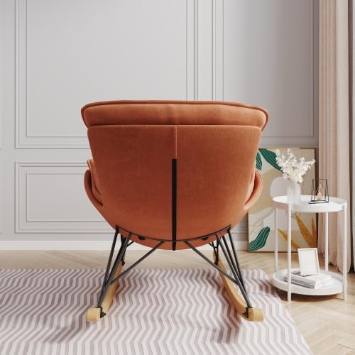 Leisure Single Sofa Rocker, Upgraded Breathable Glider with Removable Washabl...