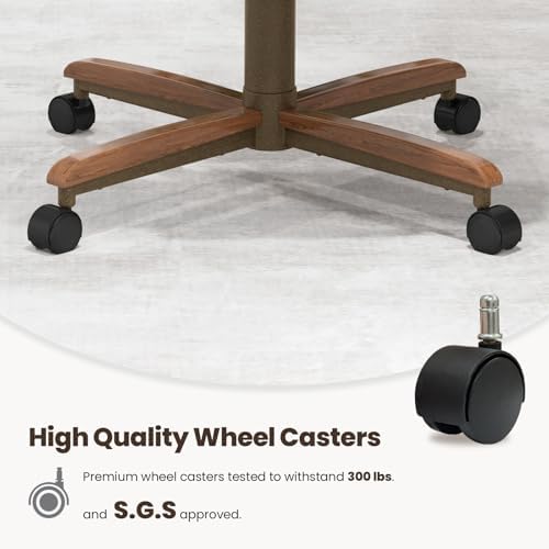 Chromcraft Douglas 4pc Swivel Kitchen Dining Chair - Fabric Mocha-Walnut | Pr...